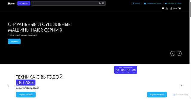 Security scan screenshot of https://haieronline.ru