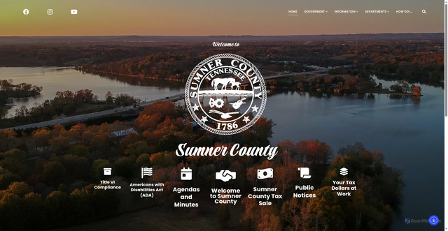 Security scan screenshot of https://sumnercountytn.gov/
