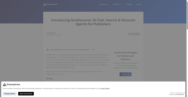 Security scan screenshot of https://transfon-web.pages.dev/blog/gendiscover-ai-content-platform-publishers