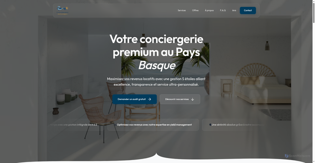 Security scan screenshot of https://conciergerieoceanique.com/