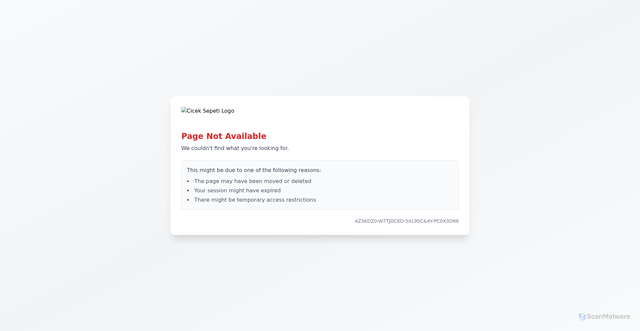 Security scan screenshot of https://ciceksepeti.com