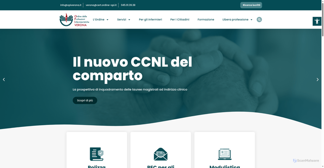 Security scan screenshot of https://www.opiverona.it/