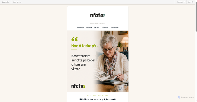 Security scan screenshot of https://mailchi.mp/0f6376fc7757/bestemor-ser-p-bildene-oftere-enn-du-tror?e=e061ddc635