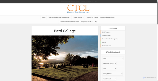 Security scan screenshot of https://ctcl.org/bard-college/