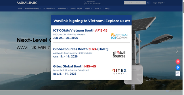 Security scan screenshot of https://wavlink.com