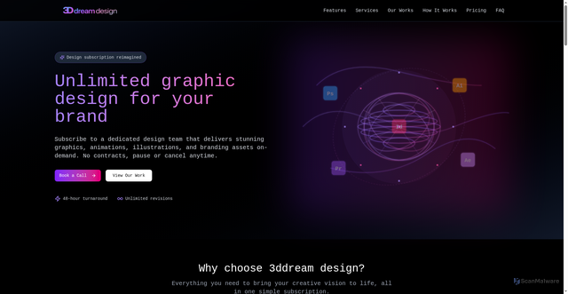 Security scan screenshot of https://3ddream.design/