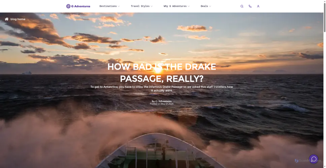 Security scan screenshot of https://www.gadventures.com/blog/drake-passage-antarctica/