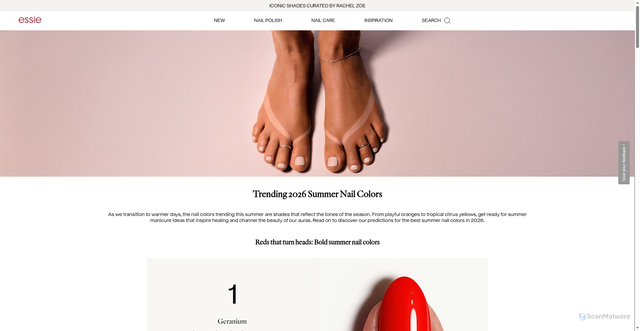 Security scan screenshot of https://www.essie.com/inspiration/trending-summer-nail-colors