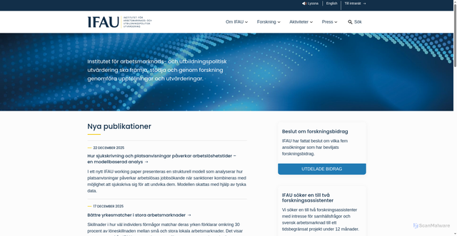 Security scan screenshot of https://www.ifau.se/