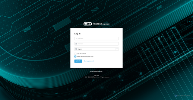 Security scan screenshot of https://esetsmc.mschosting.com