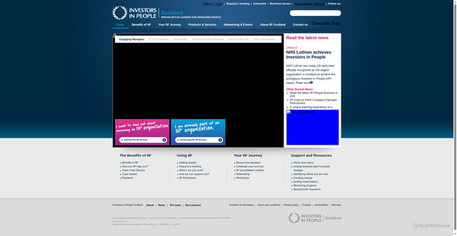 Security scan screenshot of https://iipscotland.co.uk/