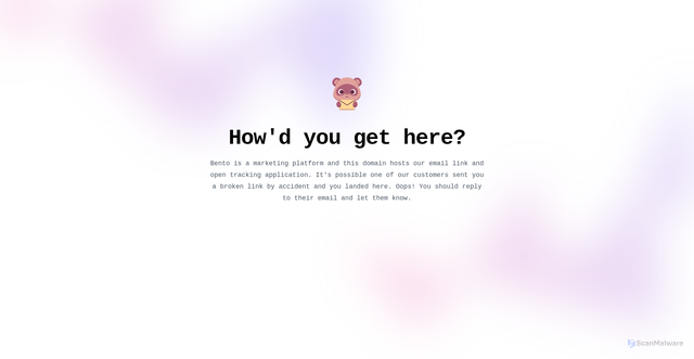 Security scan screenshot of https://track.bentonow.com