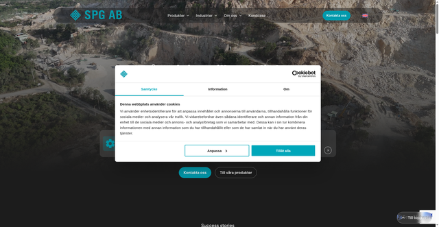Security scan screenshot of https://spgab.se