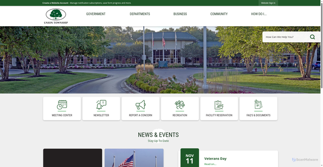 Security scan screenshot of https://utclermont.gov/