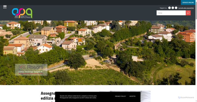 Security scan screenshot of https://www.aspambitonove.it/