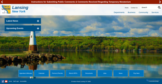 Security scan screenshot of https://www.lansingtownny.gov/