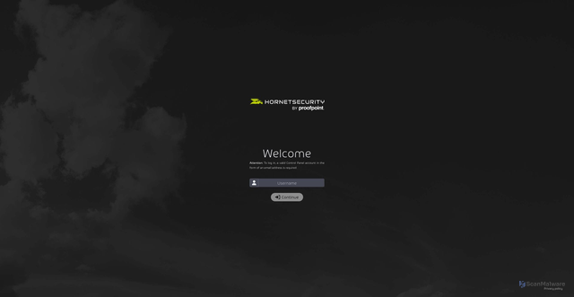 Security scan screenshot of https://cp.hornetsecurity.com