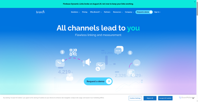 Security scan screenshot of https://api3.branch.io/