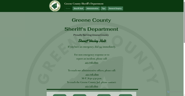 Security scan screenshot of https://www.greenecountytnsheriffsdept.gov/