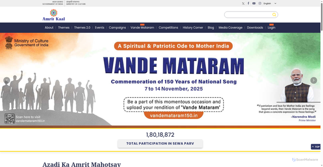 Security scan screenshot of https://amritkaal.nic.in/