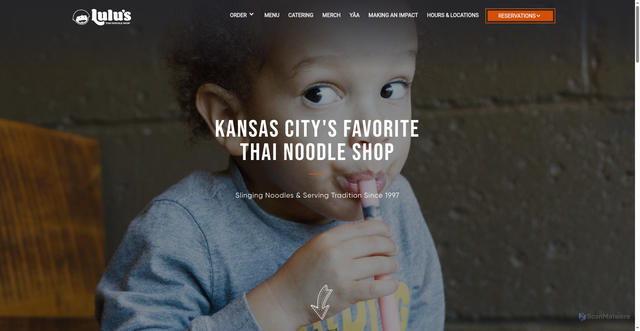 Security scan screenshot of https://www.lulusnoodles.com/