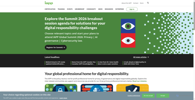 Security scan screenshot of https://iapp.org