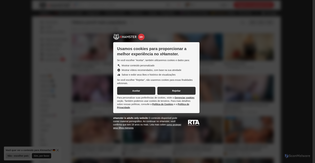 Security scan screenshot of https://br.xhamster.com