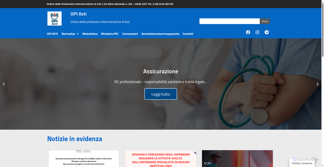 Security scan screenshot of https://www.opiasti.it/
