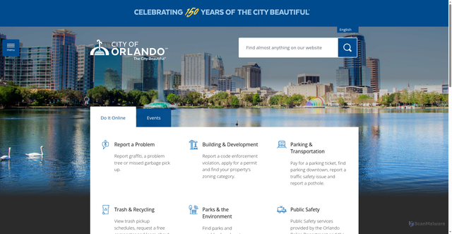 Security scan screenshot of https://www.orlando.gov/Home