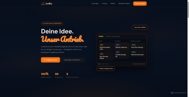 Security scan screenshot of https://leothaz.de/leothaz.html