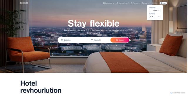 Security scan screenshot of https://byhours.com
