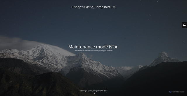 Security scan screenshot of http://www.bishopscastle.co.uk/