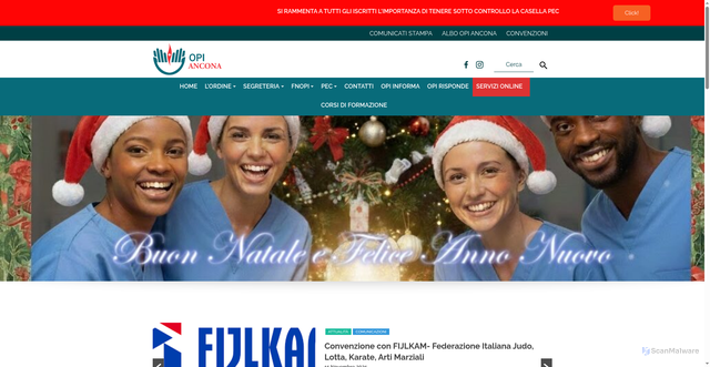 Security scan screenshot of https://www.opiancona.it/