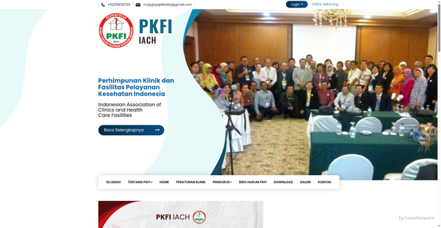 Security scan screenshot of http://pdk3mi.or.id/?p=link&action=go&pid=6