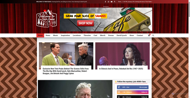 Security scan screenshot of https://welcometotwinpeaks.com/