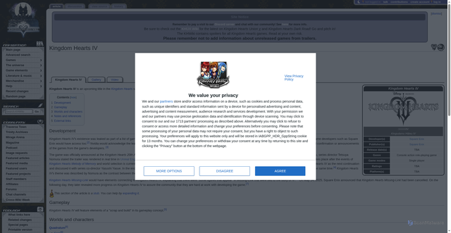 Security scan screenshot of https://www.khwiki.com/Kingdom_Hearts_IV