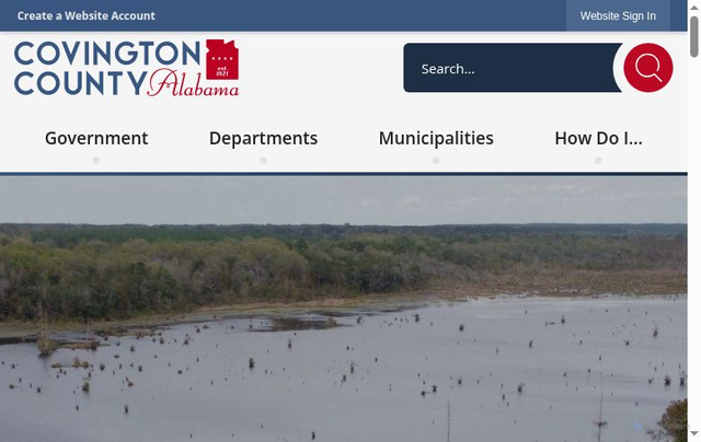 Security scan screenshot of https://www.covingtoncountyal.gov/