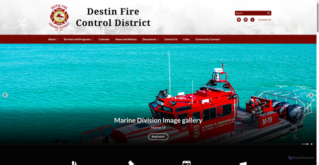 Security scan screenshot of https://www.destinfire.gov/