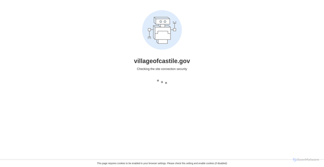 Security scan screenshot of https://villageofcastile.gov/