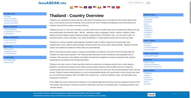 Security scan screenshot of https://www.indiaasean.org/thailand/about/overview