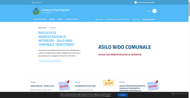 Security scan screenshot of https://www.comune.santippolito.pu.it