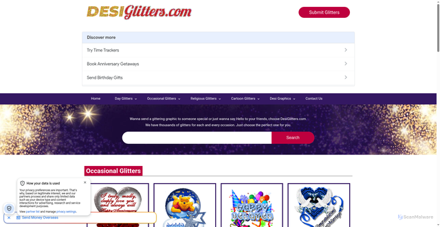 Security scan screenshot of https://www.desiglitters.com