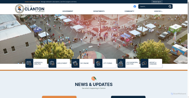 Security scan screenshot of https://clantonal.gov/