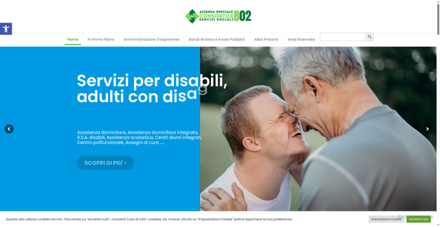 Security scan screenshot of https://www.aziendaservizisocialib2.it/