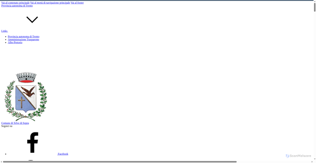 Security scan screenshot of https://www.comune.telvedisopra.tn.it/