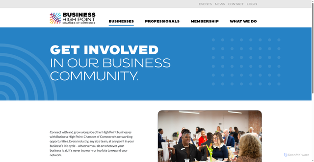 Security scan screenshot of https://www.bhpchamber.org/businesses/resources/networking/