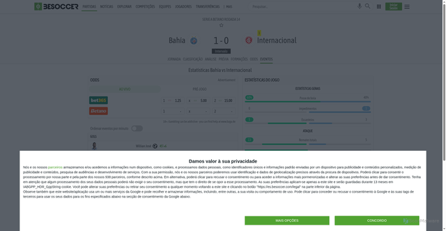 Security scan screenshot of https://pt.besoccer.com/jogo/ec-bahia/internacional/2025266535