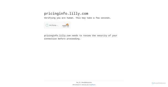 Security scan screenshot of https://pricinginfo.lilly.com/mounjaro
