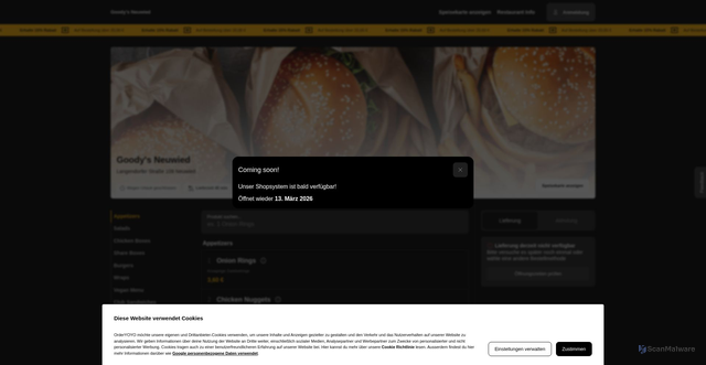 Security scan screenshot of http://goodys-neuwied.de/