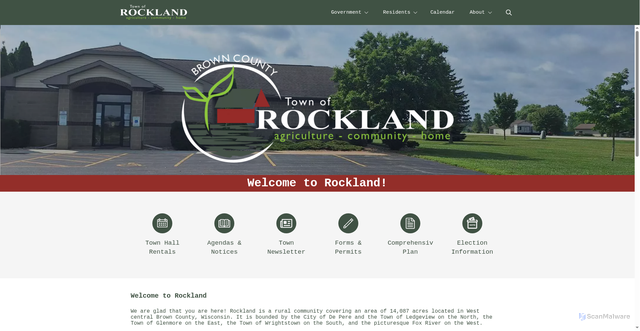 Security scan screenshot of https://rocklandbrownwi.gov/